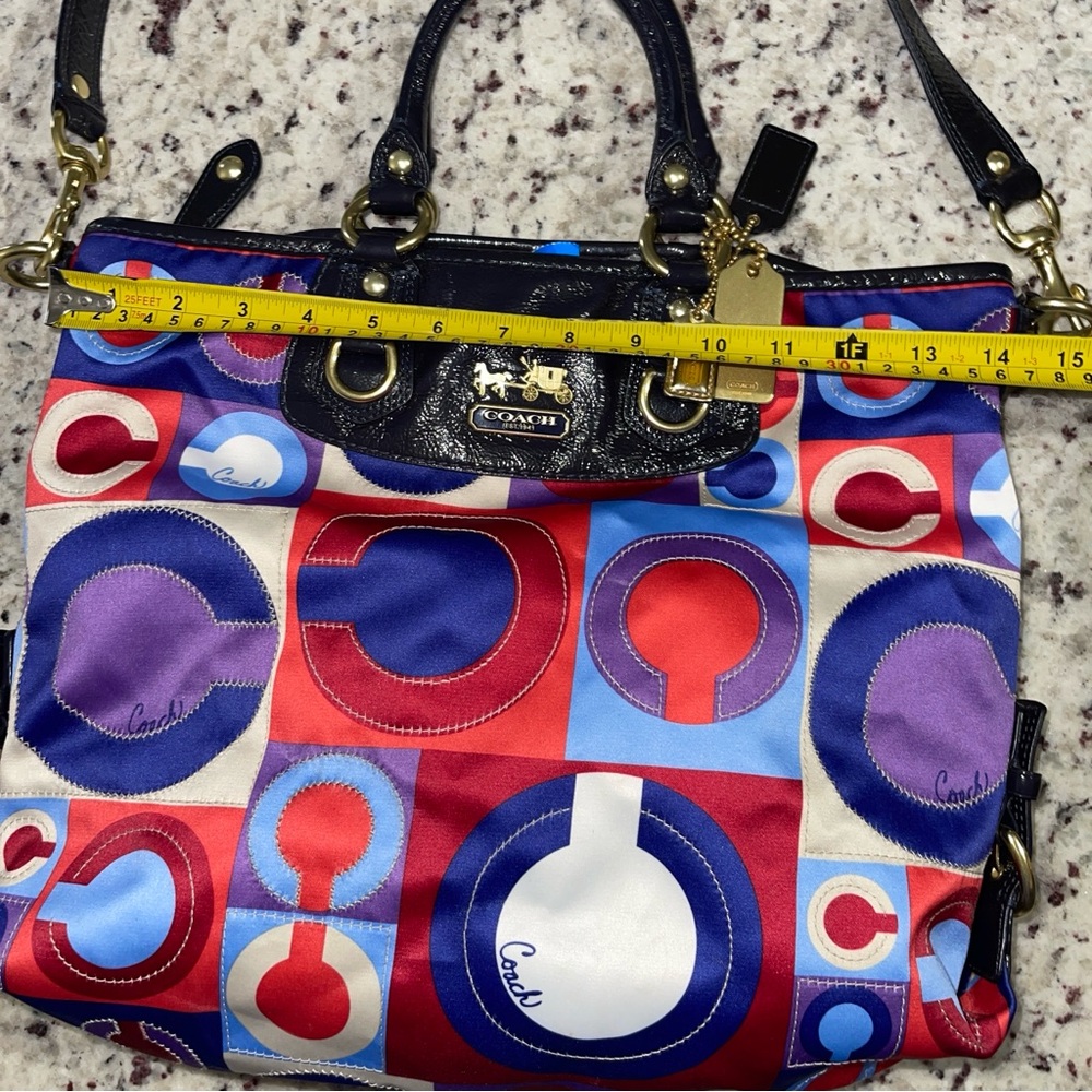 Coach Limited Edition Madison Op Art Julianne Bag Tote Handbag Purse 13253 🔥🔥🔥 - Picture 9 of 16